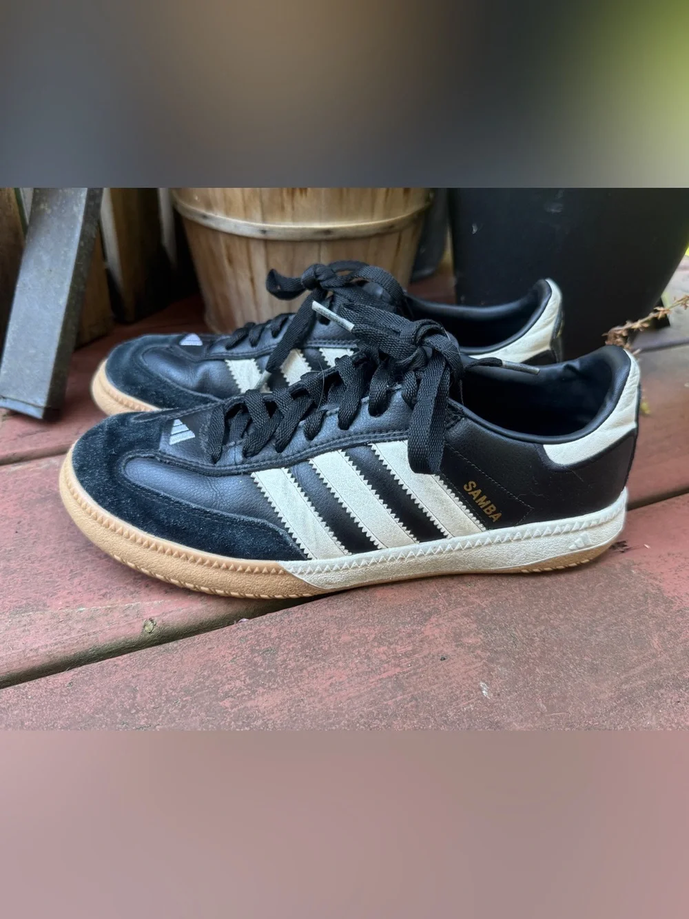 Retro Adidas Samba Black Mens 5 Women 6